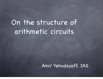 amir_yehoudayoff_slides - Center for Computational Intractability