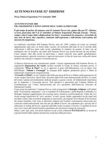 Autunno Pavese 2004 - CCIAA di Pavia