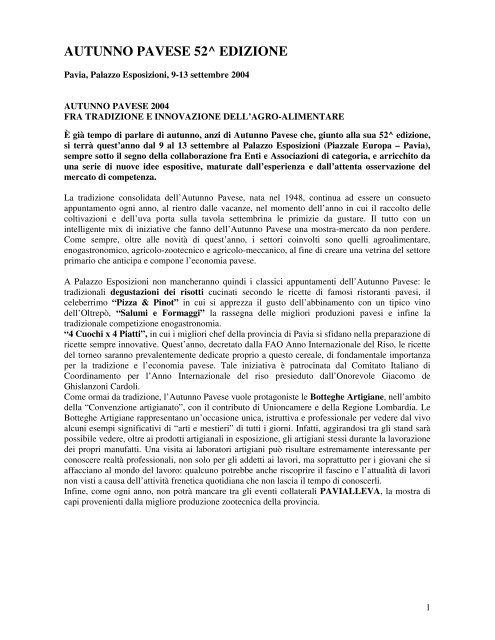 Autunno Pavese 2004 - CCIAA di Pavia