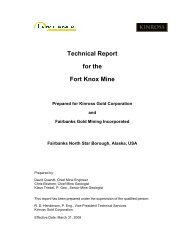 Technical Report for the Fort Knox Mine - Kinross Gold