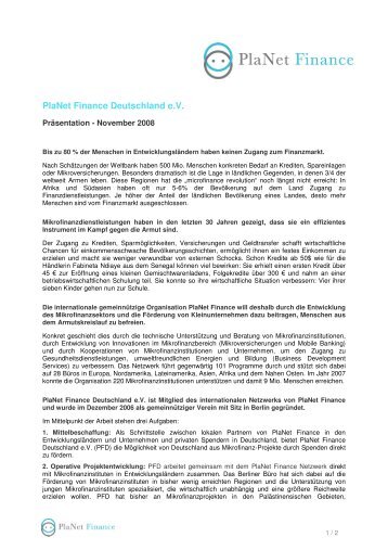 PlaNet Finance Deutschland e.V. - Sogeti Deutschland GmbH