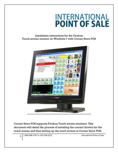 Installation Instruction For Firebox Touch Screen Windows 7