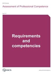 Requirements and competencies - RICS