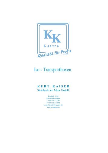 Thermo Transportboxen - kk-gastro.de