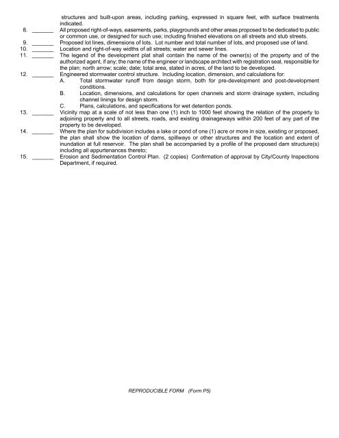 Design & Construction Specifications - Town of Kernersville