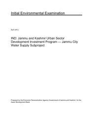 Jammu City Water Supply Subproject, Jammu and ... - AECEN
