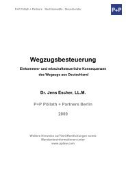 Wegzugsbesteuerung - P+P PÃ¶llath + Partners