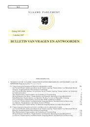 BULLETIN VAN VRAGEN EN ANTWOORDEN - Vlaams Parlement