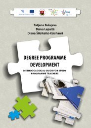 degree programme development - ECTS - Vilniaus universitetas