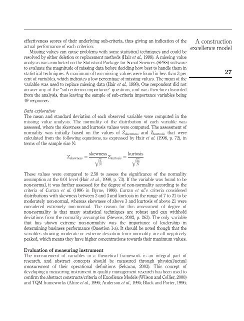 Evaluation and analysis of criteria and sub-criteria of a ... - Emerald