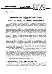 6-Megapixel LUMIX DMC-FX3 with LEICA DC Lens ... - Panasonic