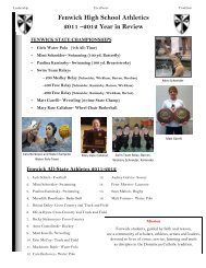 Fenwick High School Athletics 2011 â2012 Year in Review