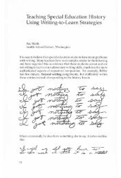 Teaching Special Education History Using Writing-to-Learn Strategies