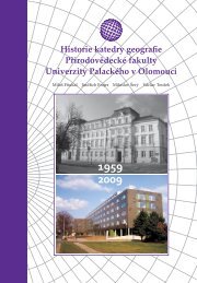 Historie katedry geografie PÅÃ­rodovÄdeckÃ© ... - Katedra geografie