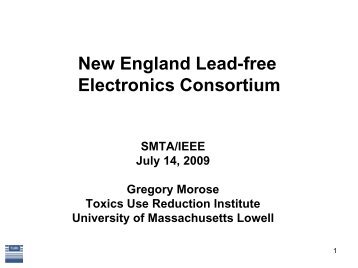 New England Lead-free Electronics Consortium - SMTA