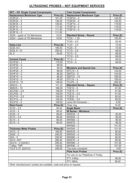 55291 NDT BROCHURE.indd - NDT Equipment Services Ltd