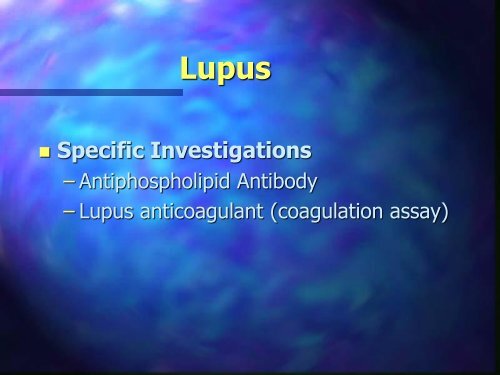 Lupus is easy with a little practice - Professor ... - Parkside Hospital