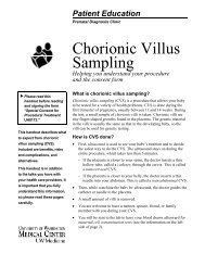 Chorionic villus sampling - UW Medicine