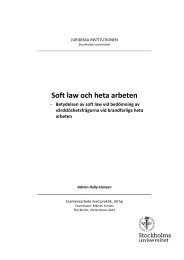 Soft law och heta arbeten - Juridicum - Stockholms universitet