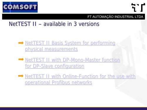 NetTEST II PROFIBUS Analysis Tool - FT AutomaÃ§Ã£o