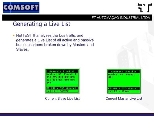 NetTEST II PROFIBUS Analysis Tool - FT AutomaÃ§Ã£o