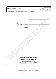 Expert Test Manager PRACTICE EXAM - rstqb