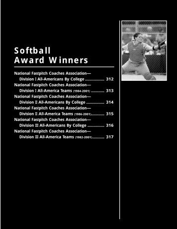 Softball Award Winners