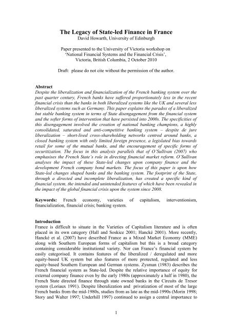 Abstract France Is Difficult To Place In Voc Uvic Ca