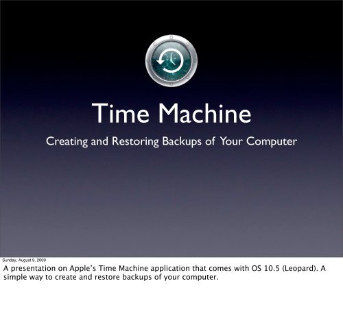 Time Machine Presentation