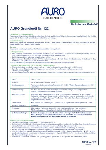 AURO GrundierÃ¶l Nr. 122