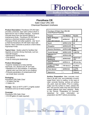 Florothane CR - Florock Polymer Flooring