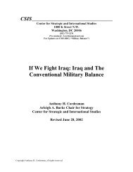 If We Fight Iraq: Iraq and The Conventional Military ... - Iraq Watch