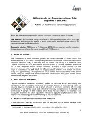 Human-elephant conflict mitigation through insurance ... - TEEB