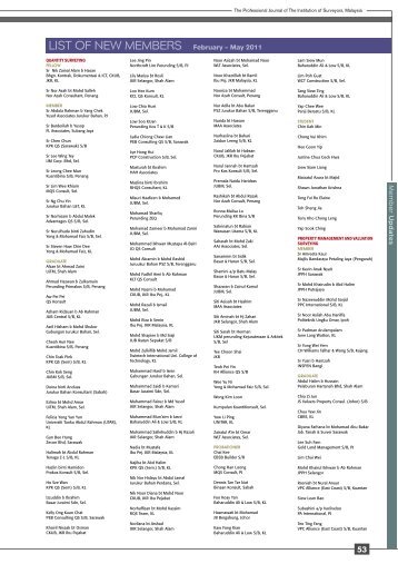 Member Updates - Royal Institution of Surveyors Malaysia