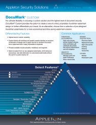 DocuMarkÂ® CUSTOM Appleton Security Solutions