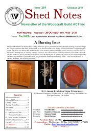 October 2011 - Woodcraft Guild ACT