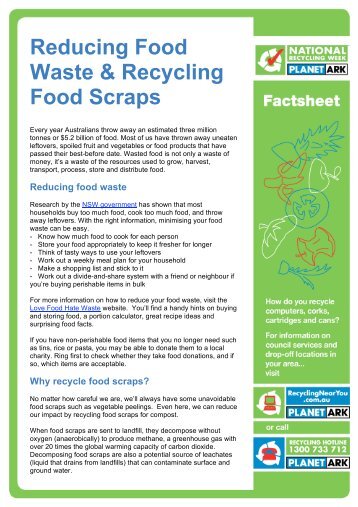 Reducing Food Waste & Recycling Food Scraps - National ...