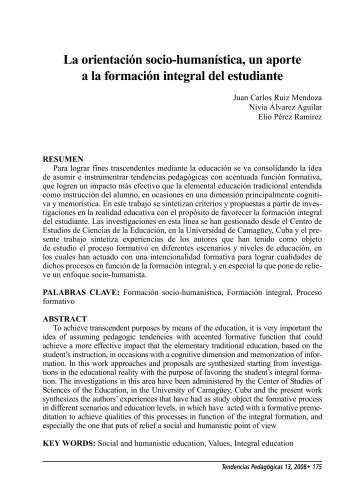 La orientaciÃ³n socio-humanÃ­stica, un aporte a la formaciÃ³n integral ...