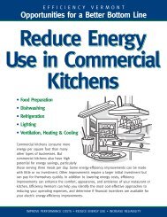 Commercial Kitchens Technical Brief - Efficiency Vermont