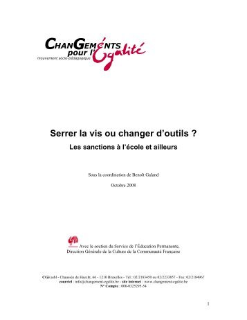 Serrer la vis ou changer d'outils ? Les sanctions à l'école et ailleurs