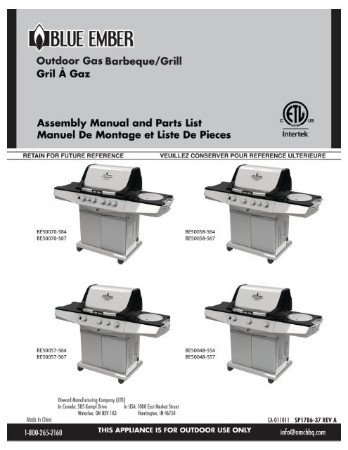 Assembly - Blue Ember Grills
