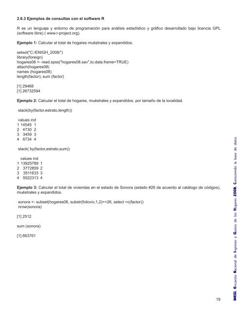 Conociendo la base de datos. Encuesta Nacional de ... - Inegi