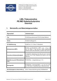 LWL-Telecomrohre PE-MD Kabelschutzrohre - bei WIROPLAST ...