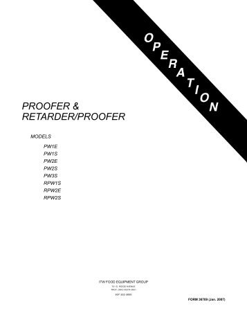 PROOFER & RETARDER/PROOFER - Hobart