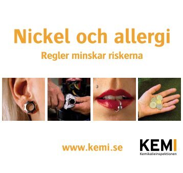 Broschyr: Nickel och allergi - Kemikalieinspektionen