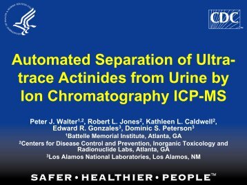 trace Actinides from Urine by Ion Chromatography ICP-MS - Eichrom