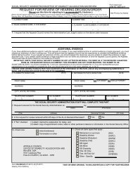 Request for Review of Hearing Decision/Order - Social Security