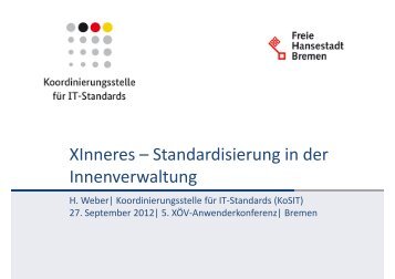 XInneres – Standardisierung in der Innenverwaltung - OSCI