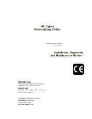 HX Digital Recirculating Chiller Installation, Operation - REMRSEC ...