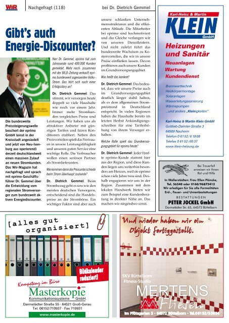 Seniorenwohn- und Pflegeheim „Am Kastell” - Das WIR-Magazin im ...